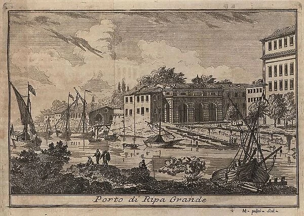 Porto di Ripa Grande, Rome, Italy, 1767, digital reproduction of an 18th century original, original date unknown