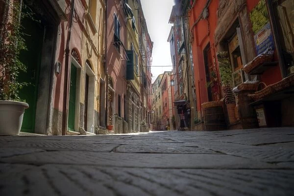 Portovenere old town colourful narrow street