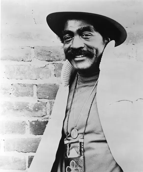 Framed Print : Portrait. CIRCA 1974: Blues singer Jimmy Witherspoon prepares to perform Framed Print : Portrait. CIRCA 1974: Blues singer Jimmy Witherspoon prepares to perform