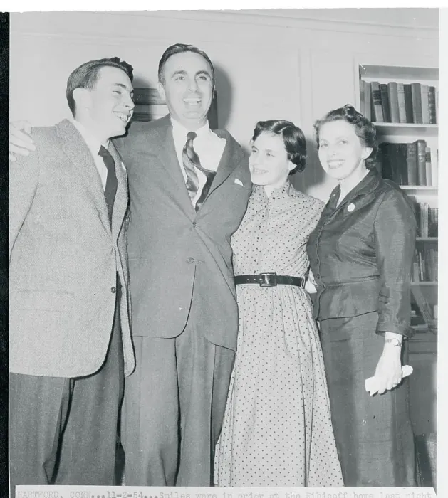 Framed Print : Portrait of Abraham Ribicoff With His Family Framed Print : Portrait of Abraham Ribicoff With His Family