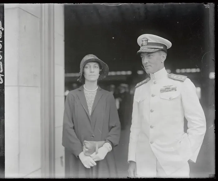 Framed Print : Portrait of Admiral and Mrs. R.E. Byrd