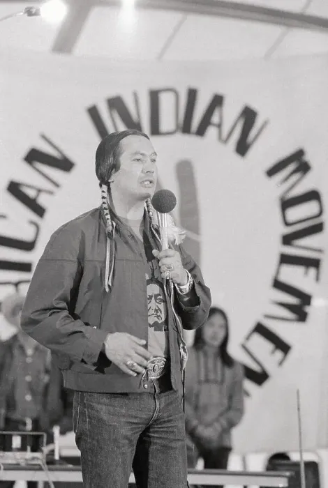 Framed Print : Portrait of AIM Leader Russell Means Framed Print : Portrait of AIM Leader Russell Means