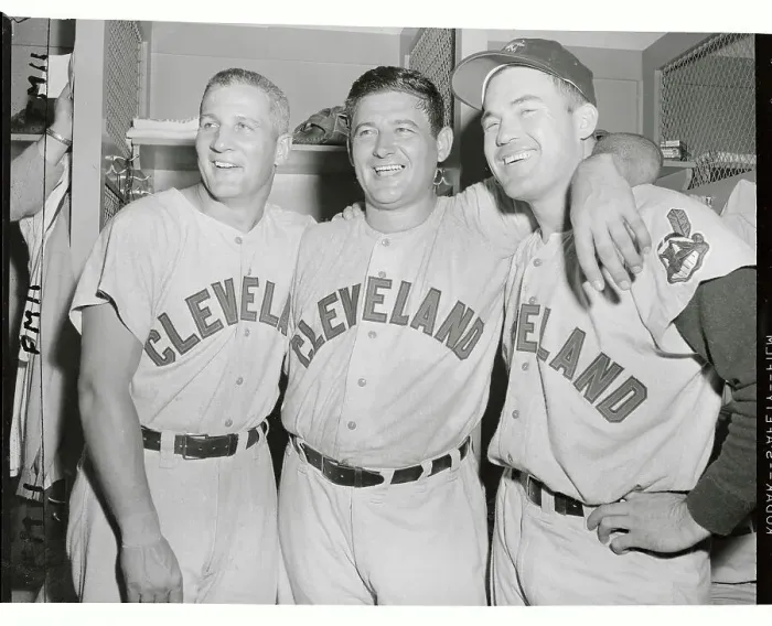 Framed Print : Portrait of Al Rosen With Teammates