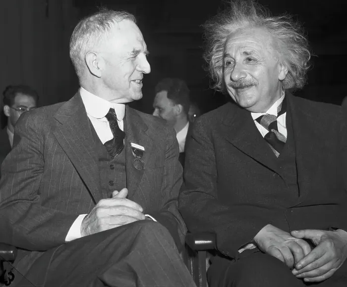 Framed Print : Portrait of Albert Einstein with Lyman Briggs Framed Print : Portrait of Albert Einstein with Lyman Briggs