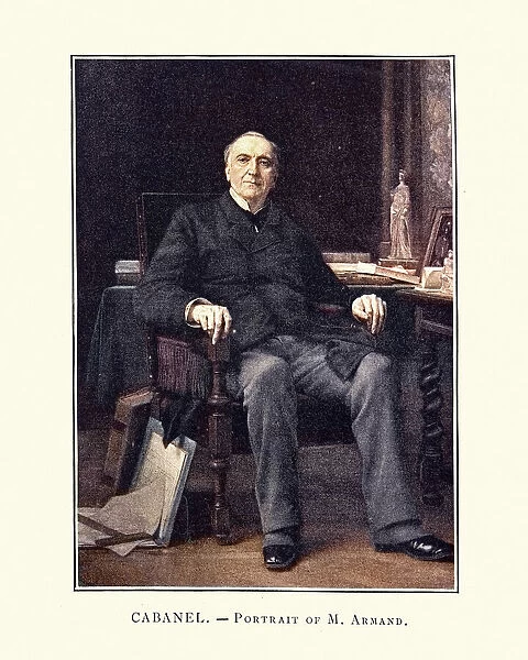 Portrait of Alfred Armand, after painting by Alexandre Cabanel
