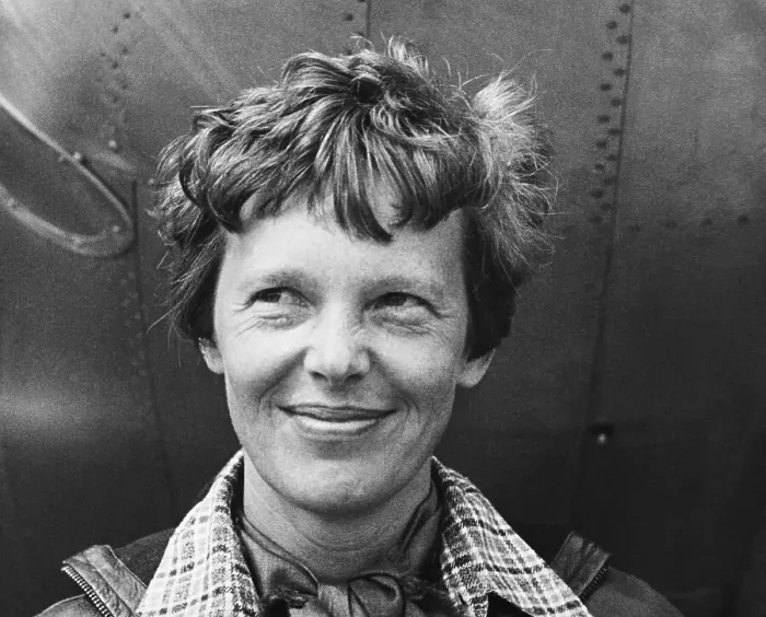 Framed Print : Portrait of Amelia Earhart Framed Print : Portrait of Amelia Earhart