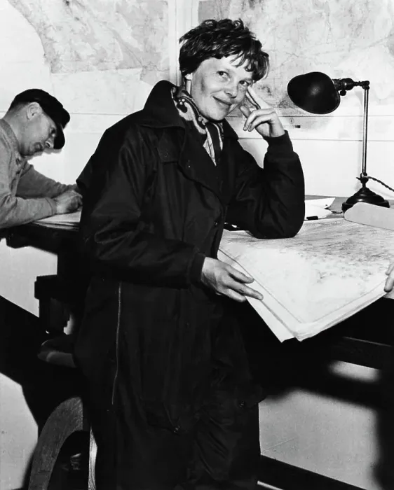 Framed Print : Portrait of Amelia Earhart Framed Print : Portrait of Amelia Earhart