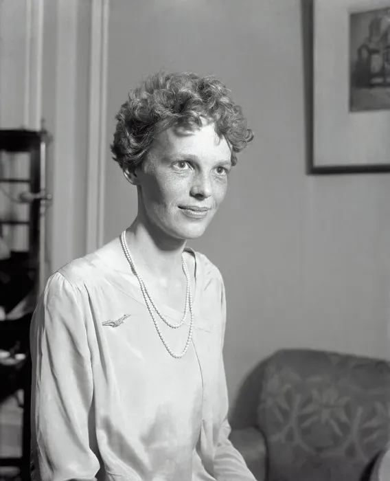 Framed Print : Portrait of Amelia Earhart Framed Print : Portrait of Amelia Earhart