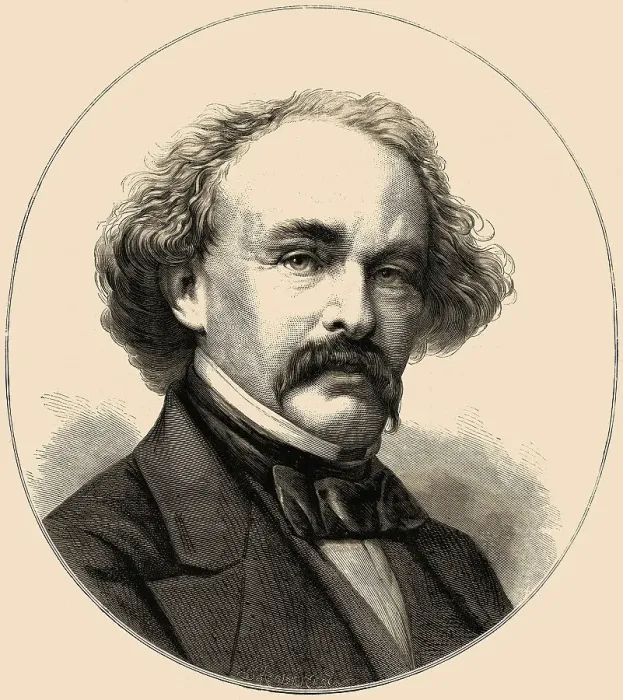 Framed Print : Portrait of American Author Nathaniel Hawthorne