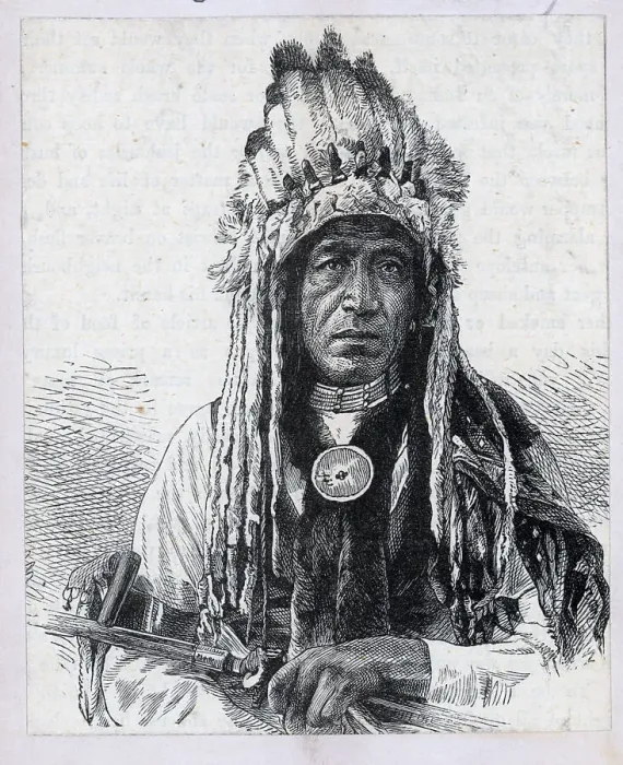 Framed Print : Portrait Of American Indian Chief