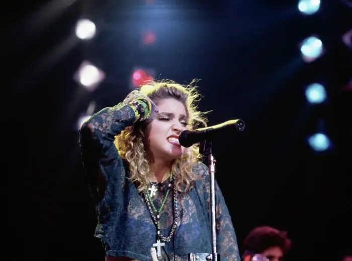 Framed Print : Portrait of American Singer Madonna on Stage Framed Print : Portrait of American Singer Madonna on Stage
