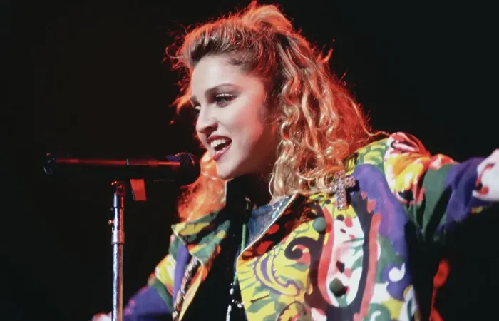 Framed Print : Portrait of American Singer Madonna on Stage Framed Print : Portrait of American Singer Madonna on Stage