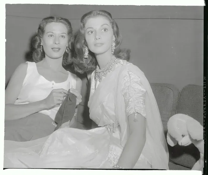 Framed Print : Portrait of Ann Cameron and Pier Angeli Framed Print : Portrait of Ann Cameron and Pier Angeli