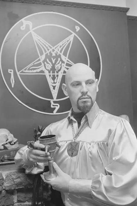 Framed Print : Portrait of Anton LaVey Framed Print : Portrait of Anton LaVey