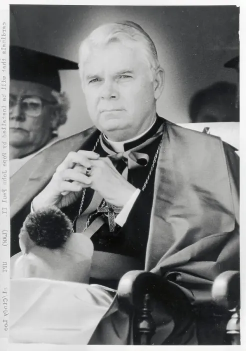 Framed Print : Portrait of Archbishop Bernard F Law Framed Print : Portrait of Archbishop Bernard F Law