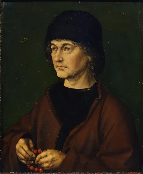Framed Print : Portrait of the artist's father, 1490. Artist: Dürer, Albrecht (1471-1528) Framed Print : Portrait of the artist's father, 1490. Artist: Dürer, Albrecht (1471-1528)