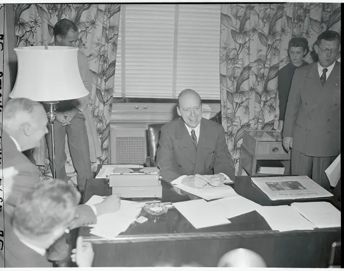 Framed Print : Portrait of Attorney General Herbert Brownell Jr