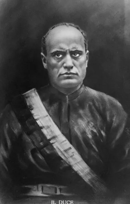 Framed Print : Portrait of B. Mussolini