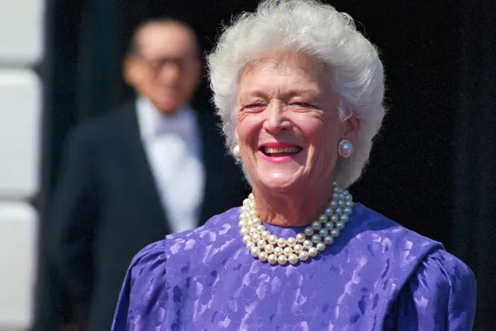 Framed Print : Portrait of Barbara Bush Framed Print : Portrait of Barbara Bush