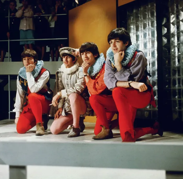 Framed Print : Portrait of the Beatles in Costume Framed Print : Portrait of the Beatles in Costume