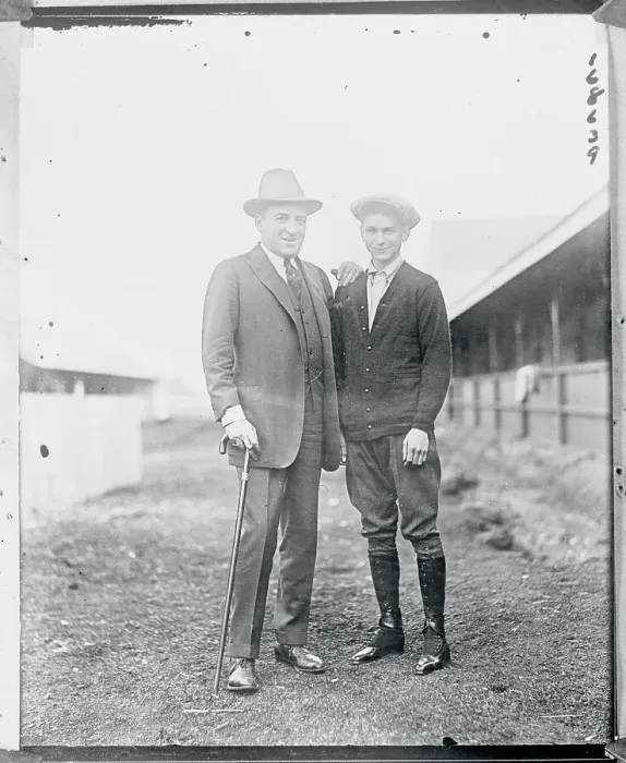 Framed Print : Portrait of Benjamin Block and Jockey Johnson