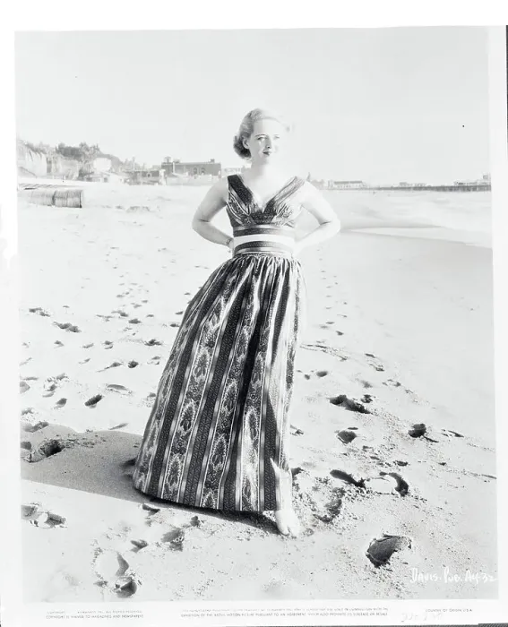 Framed Print : Portrait of Bette Davis Standing on Beach Framed Print : Portrait of Bette Davis Standing on Beach