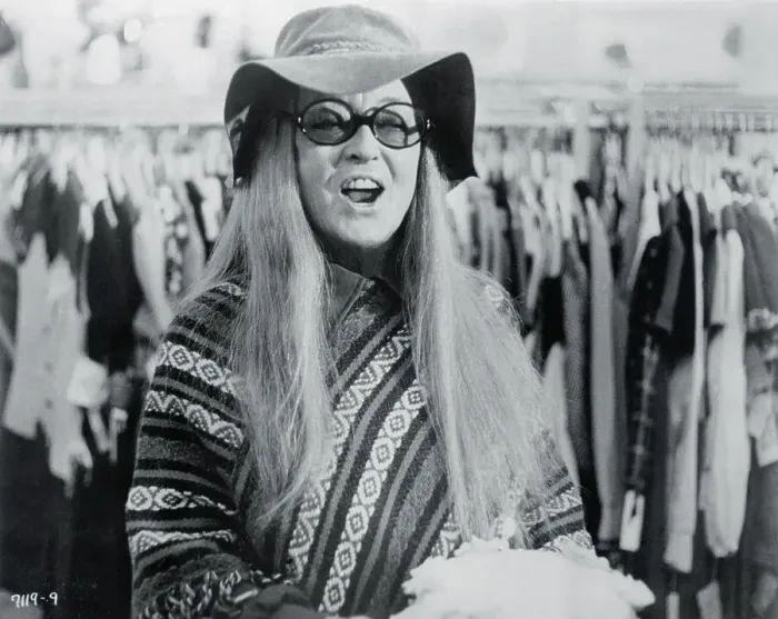 Framed Print : Portrait of Bette Davis Wearing Hippie Costume Framed Print : Portrait of Bette Davis Wearing Hippie Costume