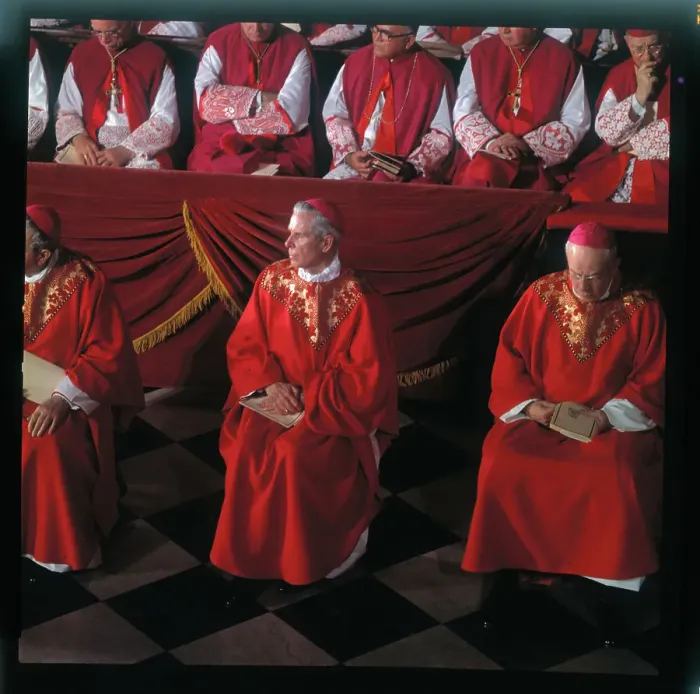 Framed Print : Portrait of Bishop Fulton Sheen with Other Bishops