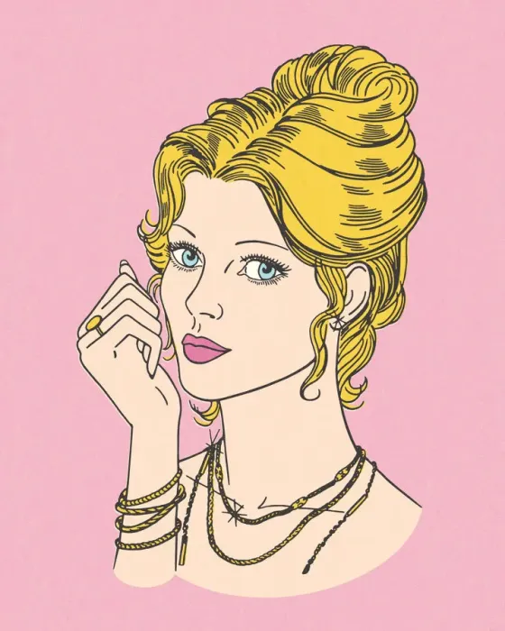 Framed Print : Portrait of a Blond Woman
