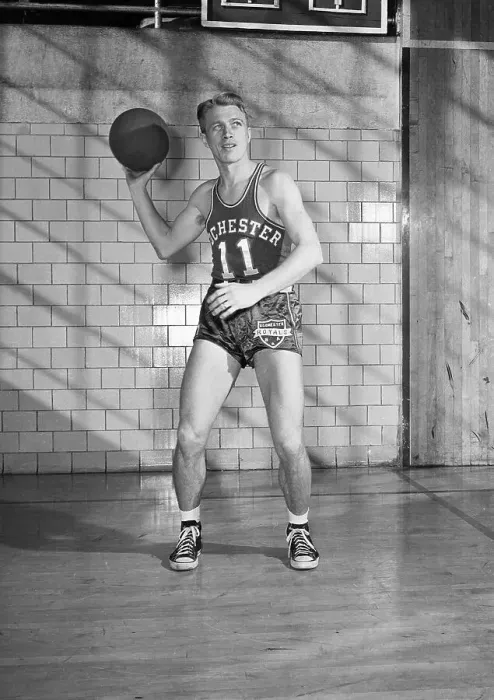 Framed Print : Portrait of Bob Davies Holding Basketball Framed Print : Portrait of Bob Davies Holding Basketball