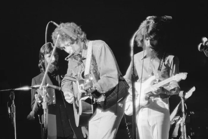 Framed Print : Portrait of Bob Dylan Performing in Concert