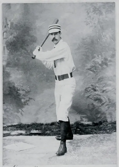 Framed Print : Portrait of Bob Ferguson Batting Framed Print : Portrait of Bob Ferguson Batting