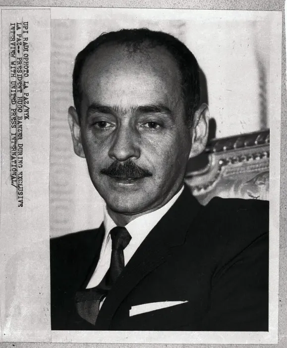 Framed Print : Portrait of Bolivian President Hugo Banzer Framed Print : Portrait of Bolivian President Hugo Banzer