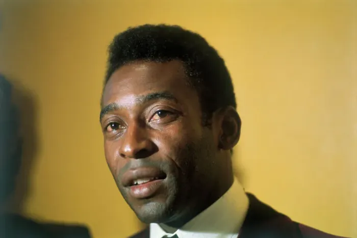 Framed Print : Portrait of Brazilian Soccer Star Pele Framed Print : Portrait of Brazilian Soccer Star Pele