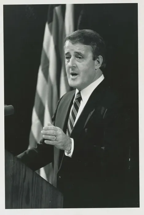 Framed Print : Portrait of Brian Mulroney Framed Print : Portrait of Brian Mulroney