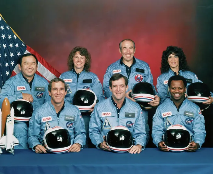 Framed Print : Portrait of Challenger Crew Framed Print : Portrait of Challenger Crew