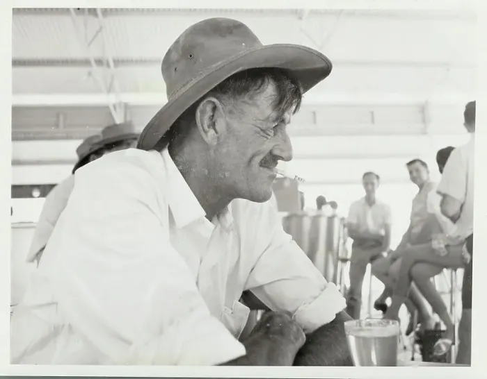 Framed Print : Portrait of Champion Shearer Jim Gibson