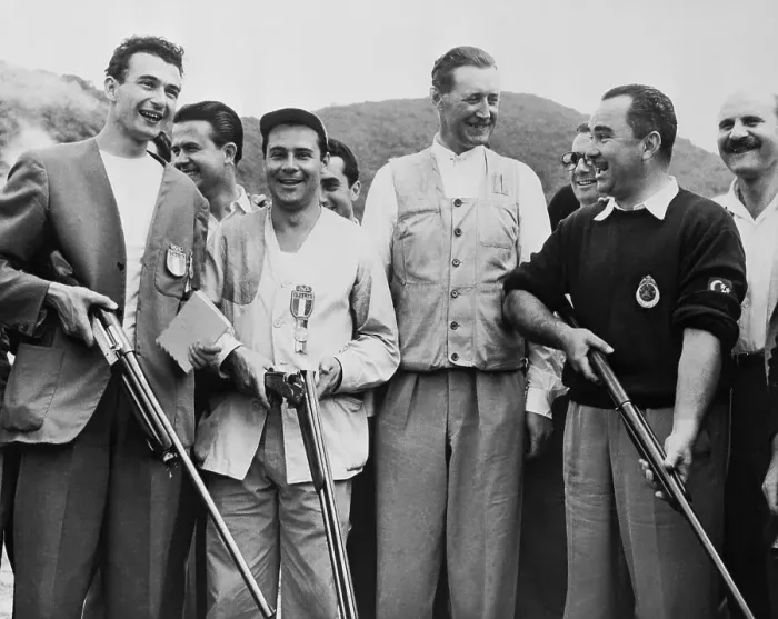 Framed Print : Portrait of Champion Trapshooters at Contest Framed Print : Portrait of Champion Trapshooters at Contest