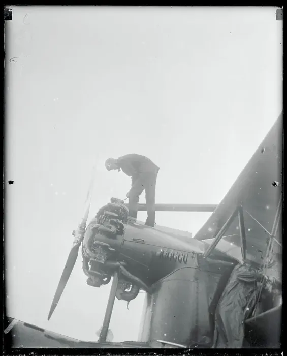 Framed Print : Portrait of Charles Lindbergh on Plane Framed Print : Portrait of Charles Lindbergh on Plane