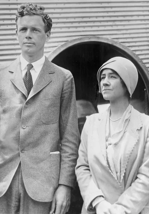 Framed Print : Portrait of Charles Lindbergh and His Wife Anne Framed Print : Portrait of Charles Lindbergh and His Wife Anne
