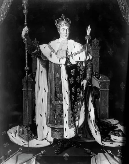 Framed Print : Portrait Of Charles X In Coronation Robe