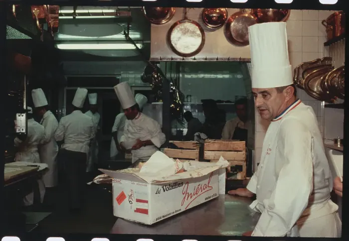 Framed Print : Portrait of Chef Paul Bocuse at His Restaurant