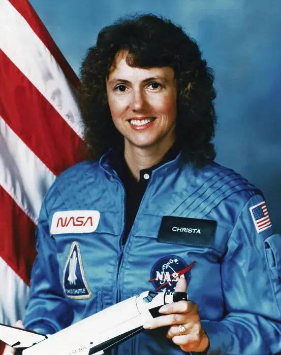 Framed Print : Portrait of Christa McAuliffe Framed Print : Portrait of Christa McAuliffe