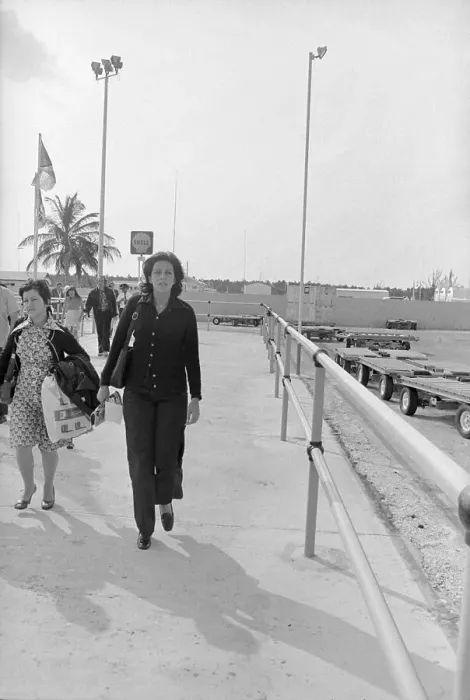 Framed Print : Portrait of Christina Onassis at Airport Framed Print : Portrait of Christina Onassis at Airport