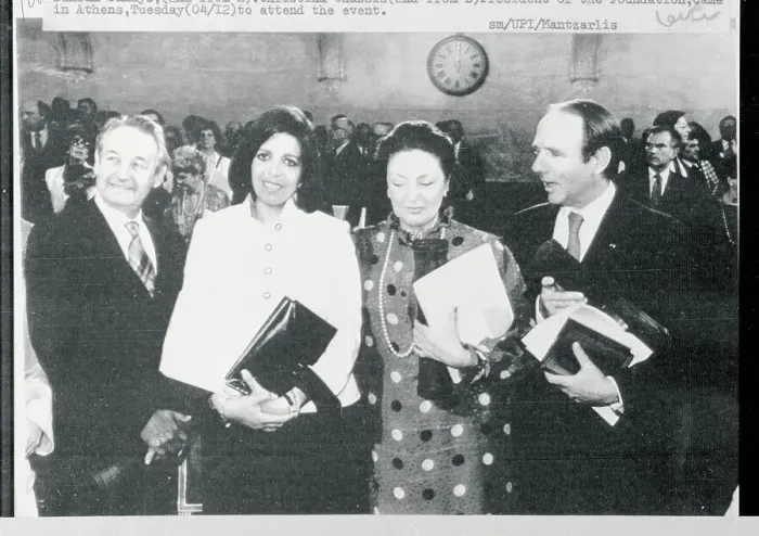 Framed Print : Portrait of Christina Onassis with Prize Winners Framed Print : Portrait of Christina Onassis with Prize Winners