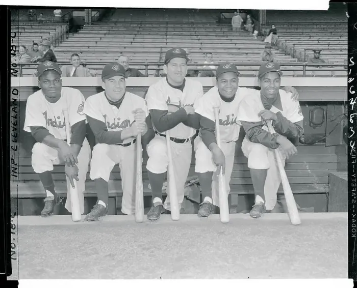 Framed Print : Portrait of Cleveland Indians Outfielders Framed Print : Portrait of Cleveland Indians Outfielders