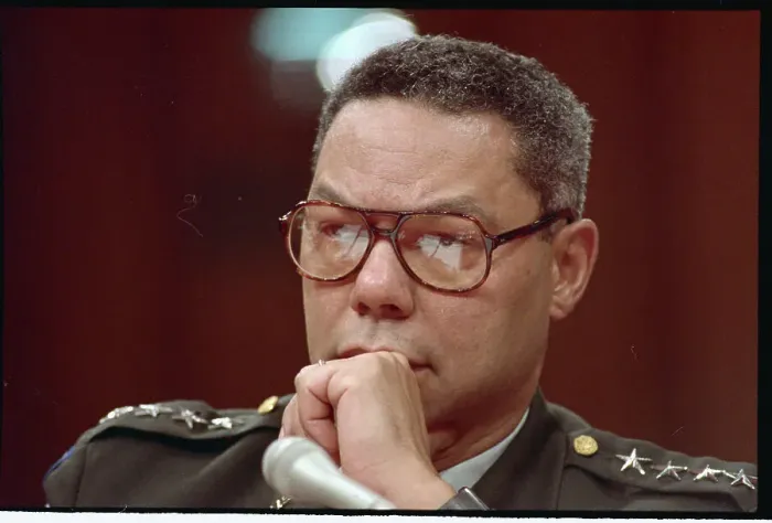 Framed Print : Portrait of Colin Powell Framed Print : Portrait of Colin Powell