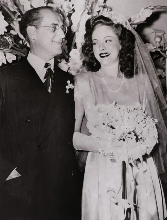 Framed Print : Portrait of Comedian Groucho Marx and Bride on Wedding Day Framed Print : Portrait of Comedian Groucho Marx and Bride on Wedding Day