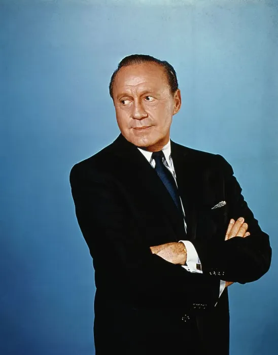 Framed Print : Portrait of Comedian Jack Benny Standing with Folded Arms Framed Print : Portrait of Comedian Jack Benny Standing with Folded Arms