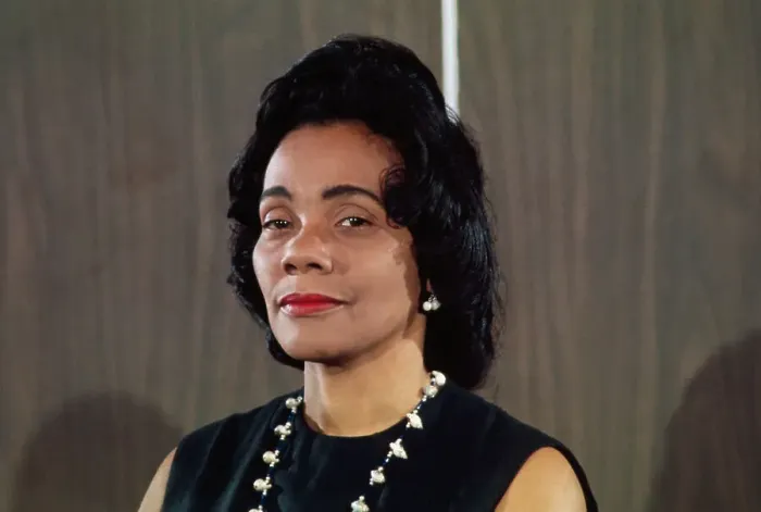 Framed Print : Portrait of Coretta Scott King Smiling Framed Print : Portrait of Coretta Scott King Smiling